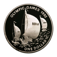 Bermuda 1 Dollár 1992 PP Olimpiai játékok 1992 PP 31,47g Ag925