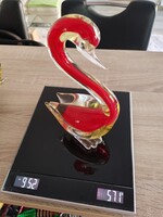Muránói kristály üveg hattyú szobor 571 gramm