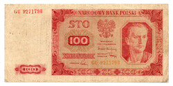 Lengyelország 100 Zloty Bankjegy 1948 P139b M139e keret nélkül