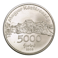 2008 Siklósi Vár 5000 Forint BU 31,46g Ag925 certifikáttal
