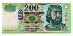 200 Forint Bankjegy 2002 FB aUNC-UNC, hajtatlan