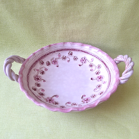 Aingring osztrák kerámia tál, fonott fülekkel