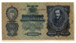20 Pengő Bankjegy 1930 ívszél