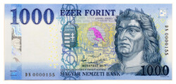 1000 Forint Bankjegy 2017 DN UNC alacsony sorszám