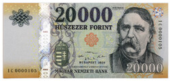20000 Forint Bankjegy 2020 IC UNC alacsony sorszám