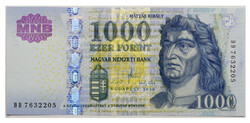 1000 Forint Bankjegy 2010 DD aUNC, hajtatlan