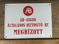 -AV384- Zománctábla ÁB-Aegon Általános Biztosító Zrt. Megbízott 40x30 cm