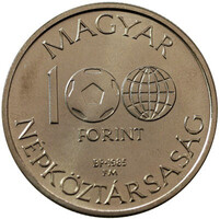 Labdarúgó Világbajnokság 100 Forint 1985 BU Mexico Térkép