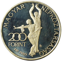 Téli Olimpia Lake Placid 200 Forint 1980 PP