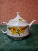 ALFÖLDI PORCELÁN TEÁSKANNA TETŐVEL NÁRCISZ MINTÁS ,KANNA,KIÖNTŐ