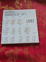 Alföldi Porcelán csempe naptár 1992 - Gyönyörű színvilággal - Hibátlan