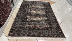3898 PAKISZTÁNI KAUKÁZUSI MINTÁS KÉZI GYAPJÚ PERZSA SZŐNYEG 125X185CM