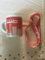 Reklám porcelán bögre  és nyakpánt -  Best FM a legjobb zenék