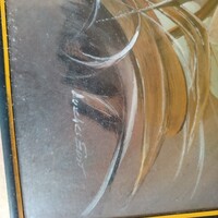 Lukács Edit festő művész grafikus csendélet című kép a kép mérete 50cm széles és 40  magas jó magam