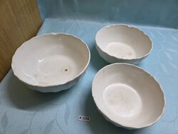 A1258 Gránit tálak 3 db 25x9,5, 23x9, 20,5x8 cm 3 db egyben