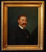 Biedermeier festmény keretben (párban is!), kiváló állapotban