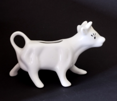 VINTAGE FEHÉR PORCELÁN BOCI FIGURA ,TEJ,TEJSZÍN KIÖNTŐ,KÍNÁLÓ