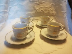 Douwe Egberts emblémás hollóházi porcelán kávés csésze+alj
