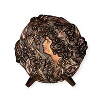Antik szecessziós bronzírozott relief - századforduló
