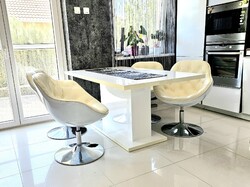 Design retro stílusú kagyló forgó fotel