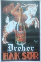 Plakát - Dreher Bak sör reklám (reprint) M:98x65cm
