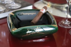 DEUTZ Champagne Francia porcelán szivar hamutartó