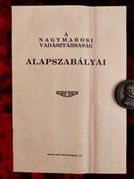 - - Ahol Kittenberger Kálmán vadászott - - A Nagymarosi Vadásztársaság alapszabályai, eredeti