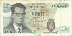20 frank francs 1964 Belgium 2.