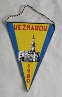 Szlovák Szocialista kutyakiképzés Bajnokság Késmárk zászló 1980 , reklám , emlék tárgy Kežmarok