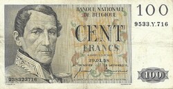 100 frank francs 1958.04.09. Belgium