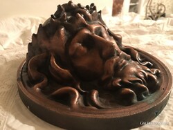 JÉZUS - BRONZ - ALKUKÉPES - 3 D - 19 x 10 cm  - RÉGI