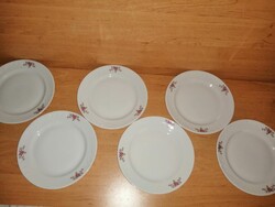 Virágmintás, retro,  lengyel porcelán kistányérok - 6 db egyben - 19 cm (2p)