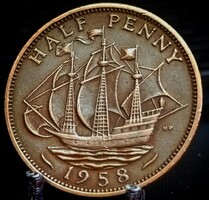 Egyesült Királyság ½ penny, 1958 C09E2