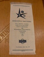 BRÜSSZELI VACSORA 1958 MENÜ SELYEM SZÖVETEN