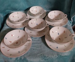 H&C Chodau Chechoslovakia teás csészék alátéttel