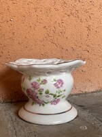 Rózsa mintás porcelán gyertyatartó
