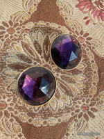 Lila, kicsit csillogó, retró klipsz (fülbevaló) 1986-ból