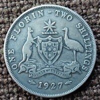 Ausztrália 1 florin 2 shillings  1927 . Ag ezüst.  11,31/0,925