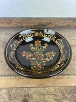 -AV416- Régi Népi Sárközi Kerámia Mázas Tányér Tál