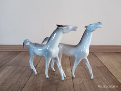 Retró Hollóházi porcelán lovak