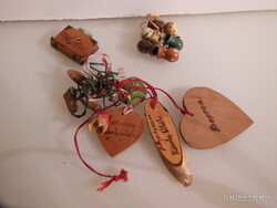 MINIATŰR - 15 db - ALKUKÉPES - RÉGI - FA - KERÁMIA - KÉZMŰVES - HAZÁNK IKONIKUS HELYEIRŐL