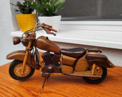 Fa modell motor 1. (fából készült motorbicikli)