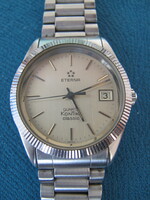 ETERNA KONTIKI KORONAZÁRAS ACÉL KVARCÓRA ROLEX DATEJUST FAZON