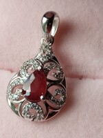 Rubin 925 ezüst medál