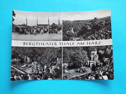Képeslap (63) - Németország (NDK) - Thale - Szabadtéri Színház mozaik 1960-as évek