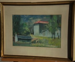 Viski Balás László (1909 – 1964) : Táj házakkal