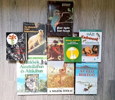 9 darab állatos, növényes, gombás könyv: Attenborough, Csapody, Schmidt Egon