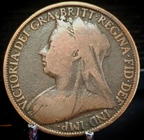 Egyesült Királyság 1 penny, 1897 Bronz /barna színű/ C14E2
