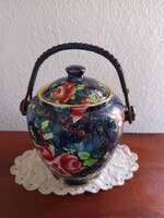 FAJANSZ, PORCELÁN CUKORTARTÓ