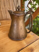 Antik réz kézzel készített kiöntő, 14,5 cm, 372 gramm